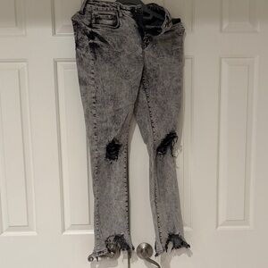 L'AGENCE Black Distressed Skinny Jeans
